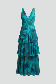 Portia | V-Neck Tiered Maxi Dress