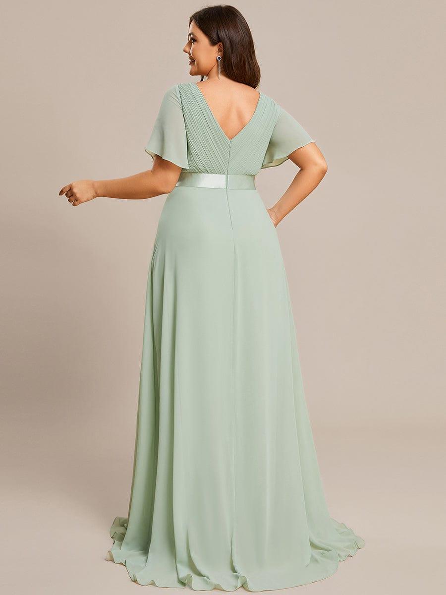 Prudence | Empire Waist Prom Dress with Flutter Sleeves
