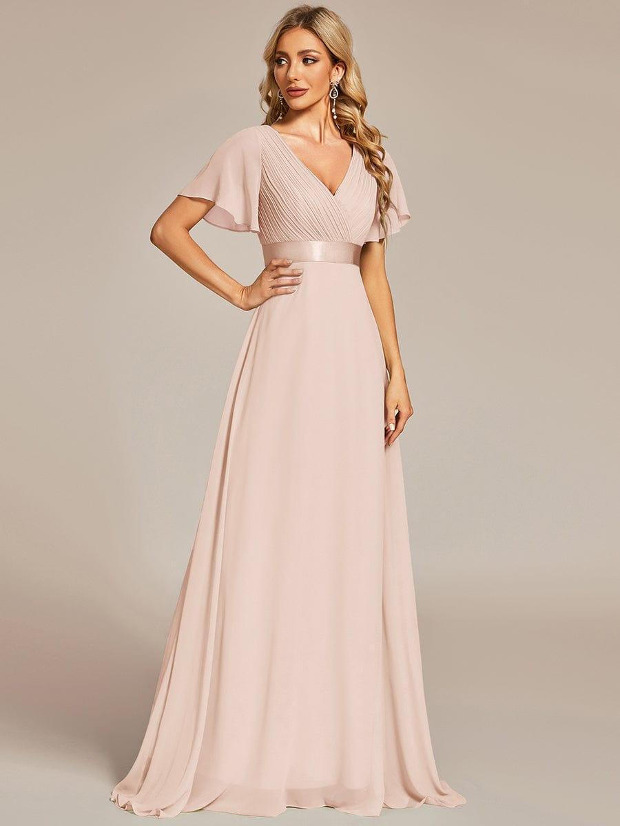 Prudence | Empire Waist Prom Dress with Flutter Sleeves