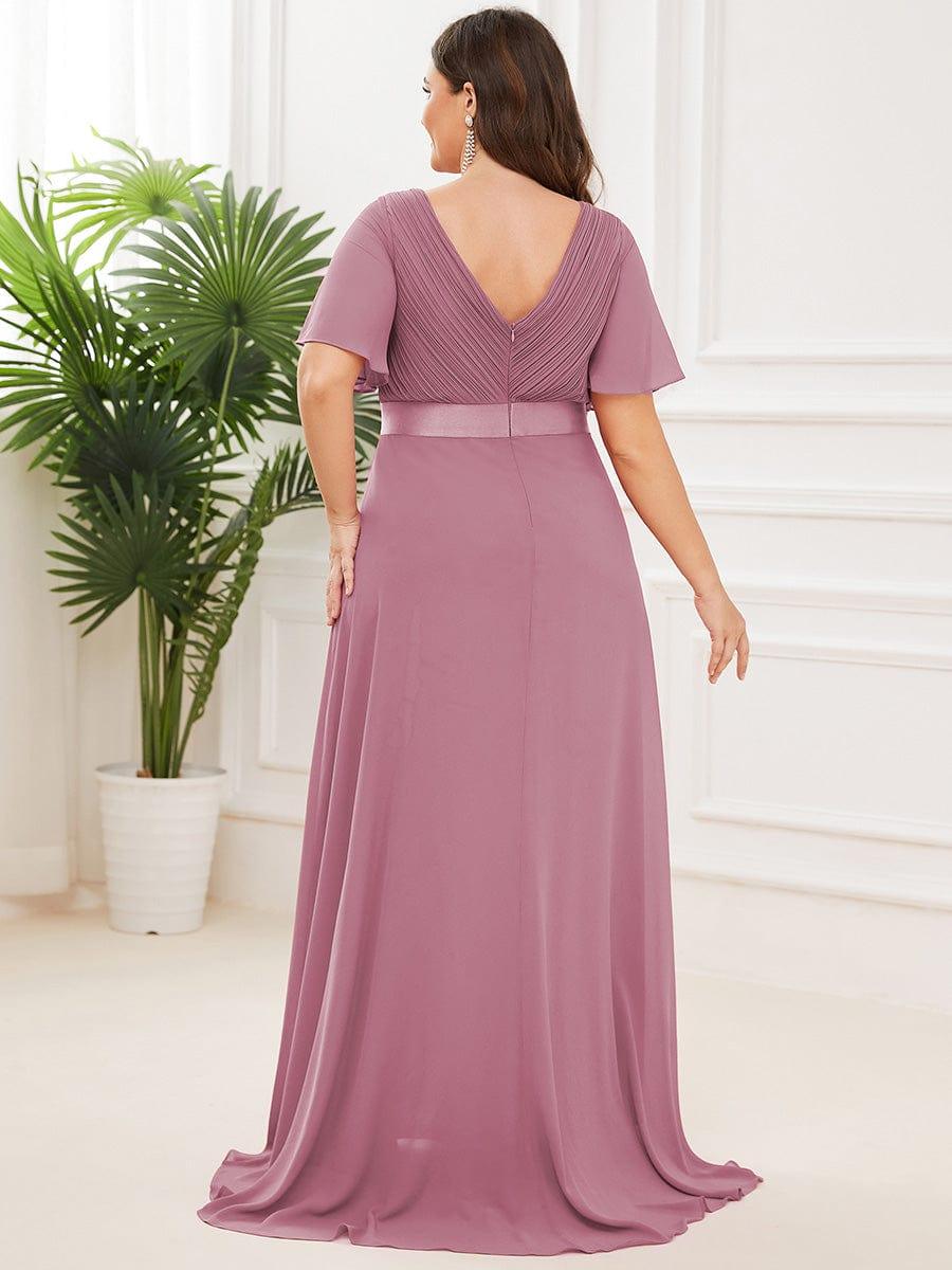 Prudence | Empire Waist Prom Dress with Flutter Sleeves