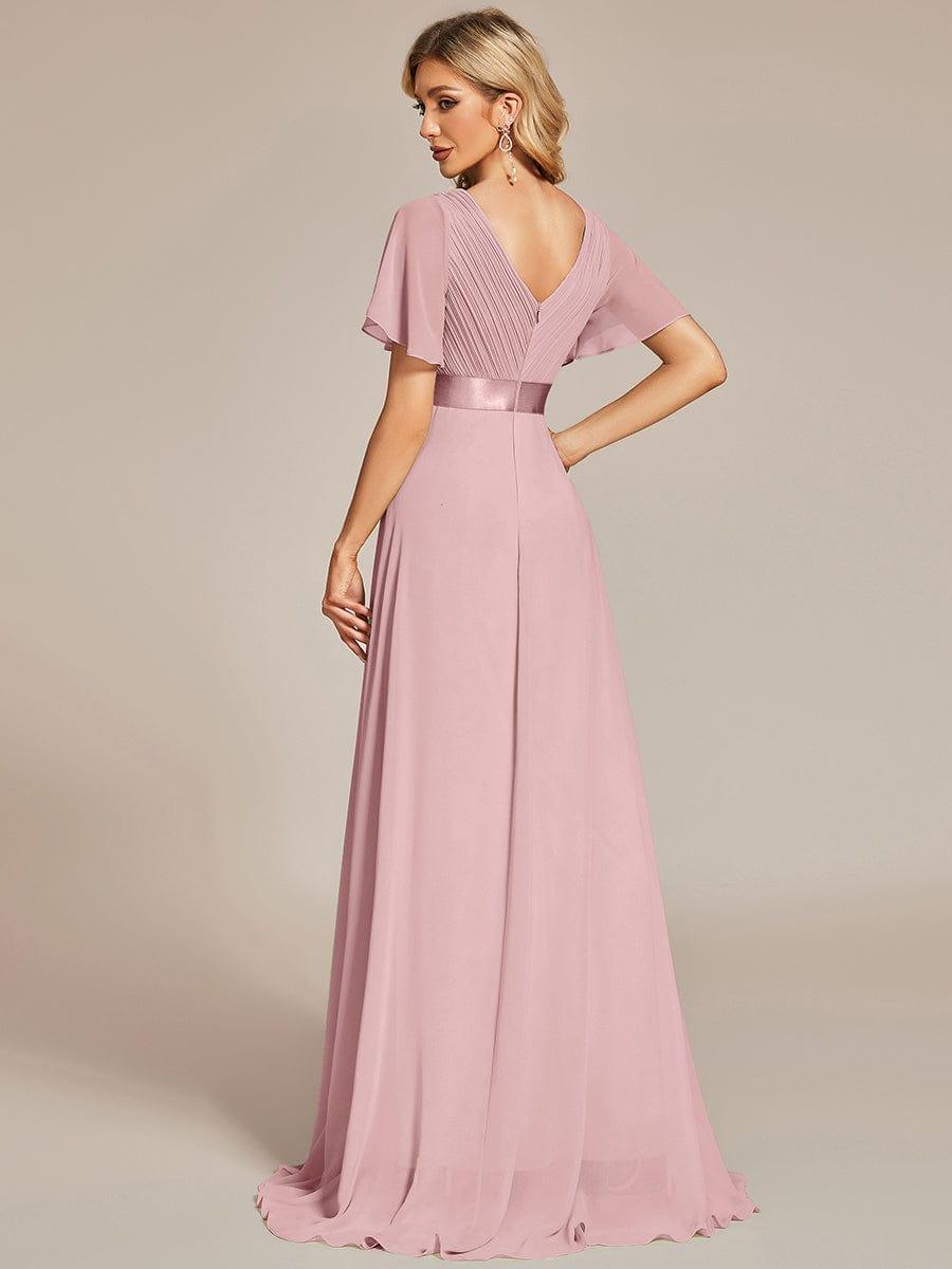 Prudence | Empire Waist Prom Dress with Flutter Sleeves