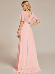 Prudence | Empire Waist Prom Dress with Flutter Sleeves