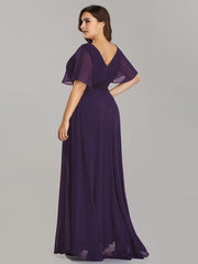 Prudence | Empire Waist Prom Dress with Flutter Sleeves