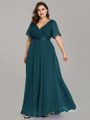 Prudence | Empire Waist Prom Dress with Flutter Sleeves
