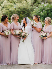 Prudence | Empire Waist Prom Dress with Flutter Sleeves
