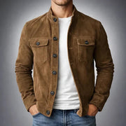 Quincy | Fitted Suede Button-Front Jacket