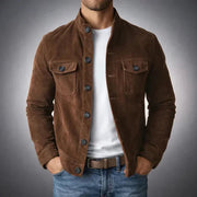 Quincy | Fitted Suede Button-Front Jacket