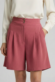 Quinn | High Waist Pleated Tailored Shorts