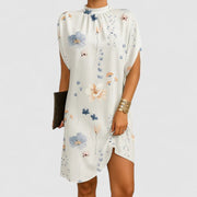 Raven | Flowy Fit Dress With Ruching Neckline