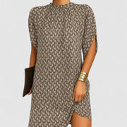 Raven | Flowy Fit Dress With Ruching Neckline
