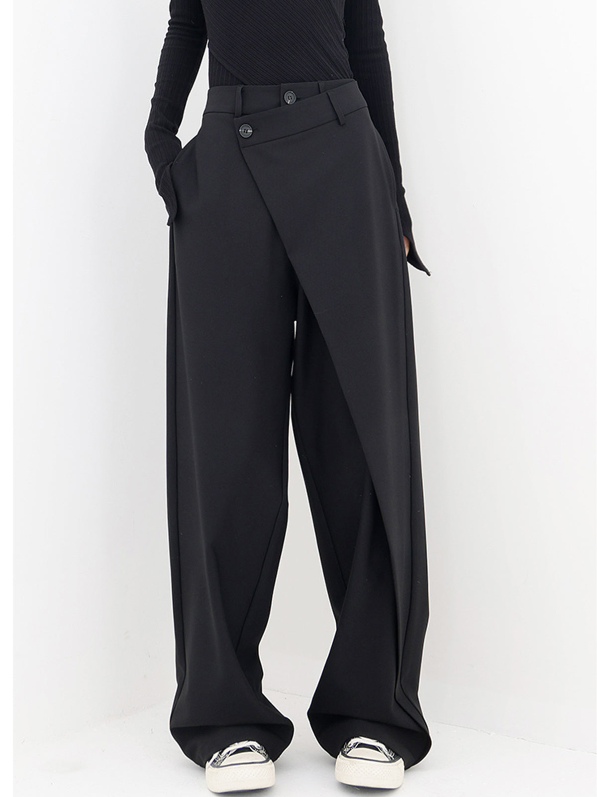 Rebecca | Asymmetrical Layer Wide Leg Pants