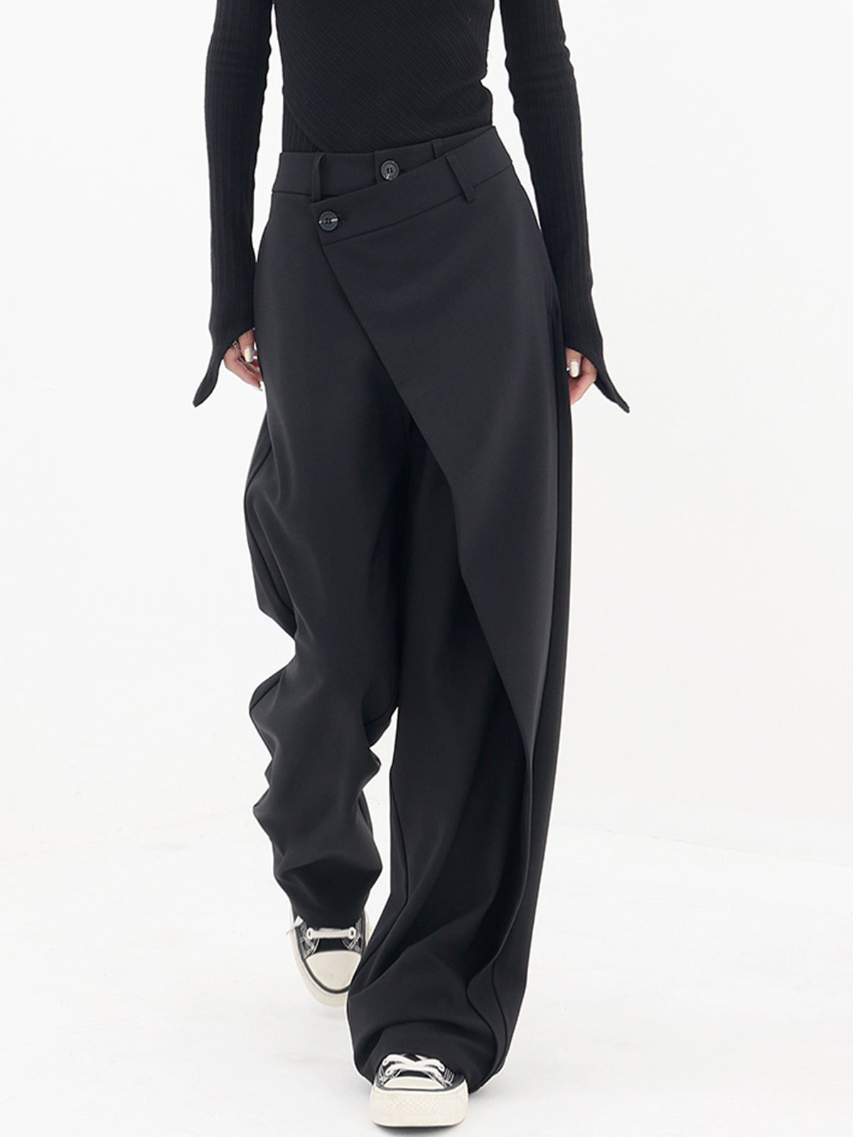 Rebecca | Asymmetrical Layer Wide Leg Pants