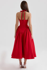Rebecca | Fitted Halter Neck Summer Dress