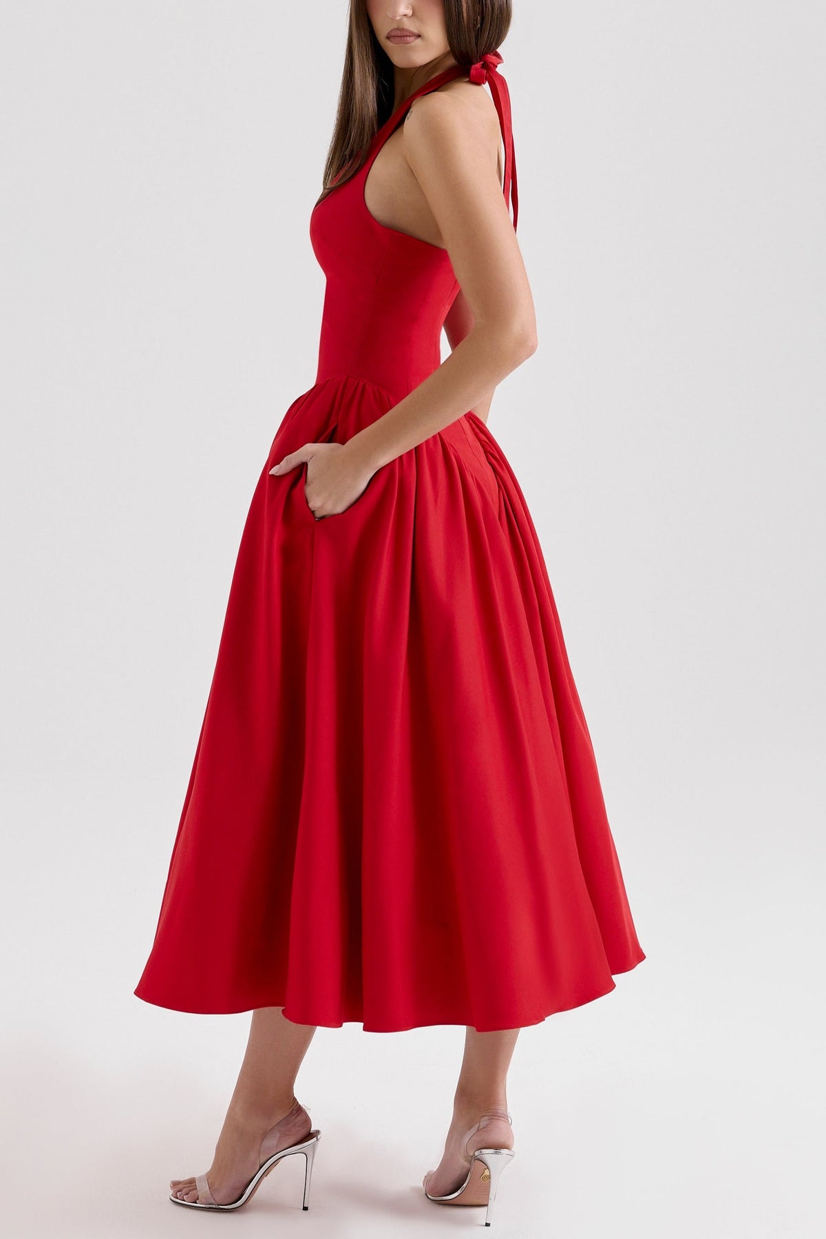 Rebecca | Fitted Halter Neck Summer Dress