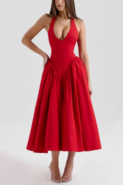 Rebecca | Fitted Halter Neck Summer Dress
