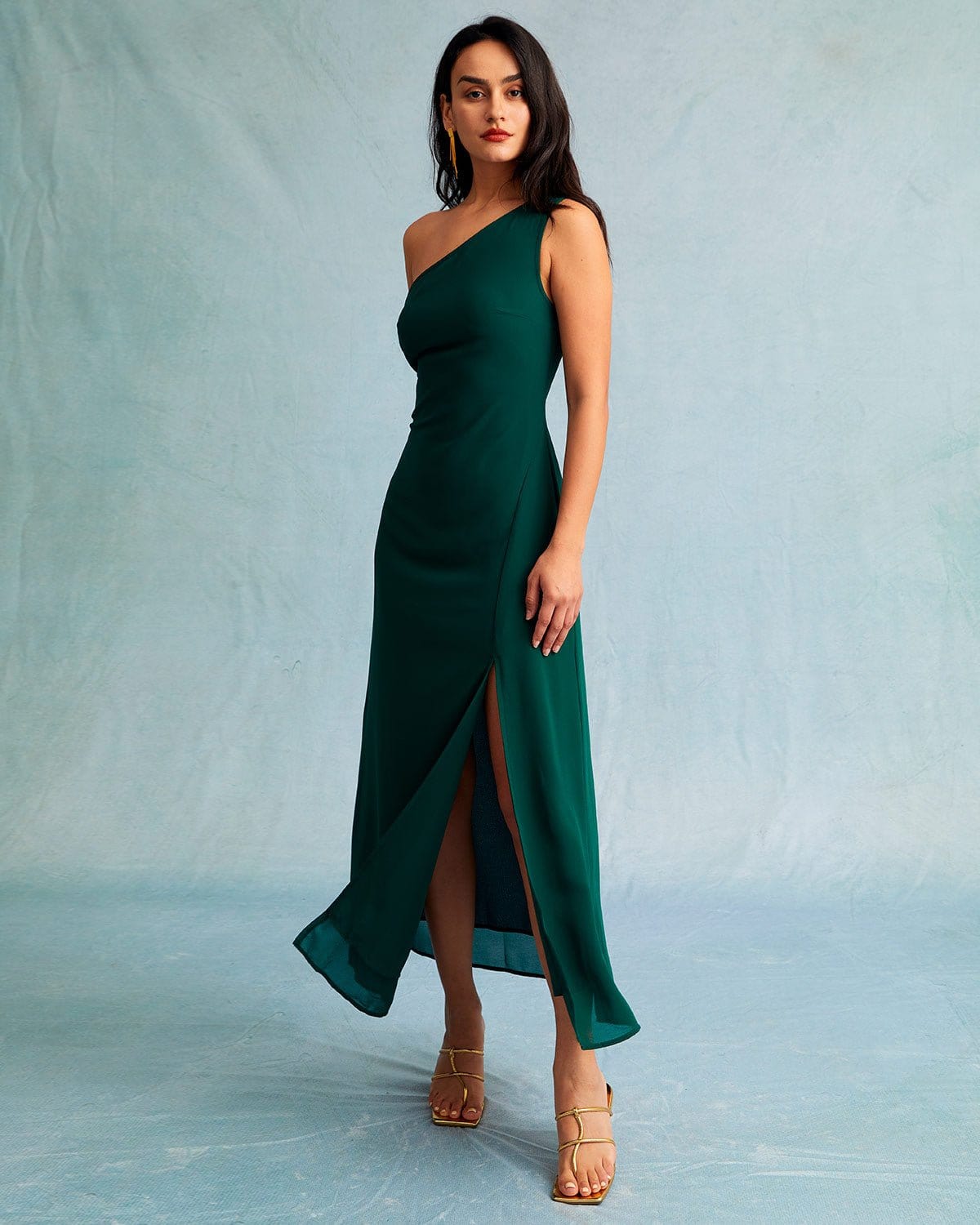 Renata | Slim Fit One Shoulder Bridesmaid Maxi Dress