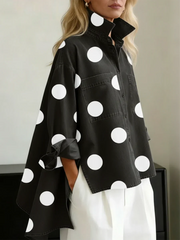 Riley | Relaxed Fit Polka Dot Button-Up Shirt