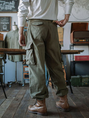 Roberta | Relaxed Fit Herringbone Twill Field Pants