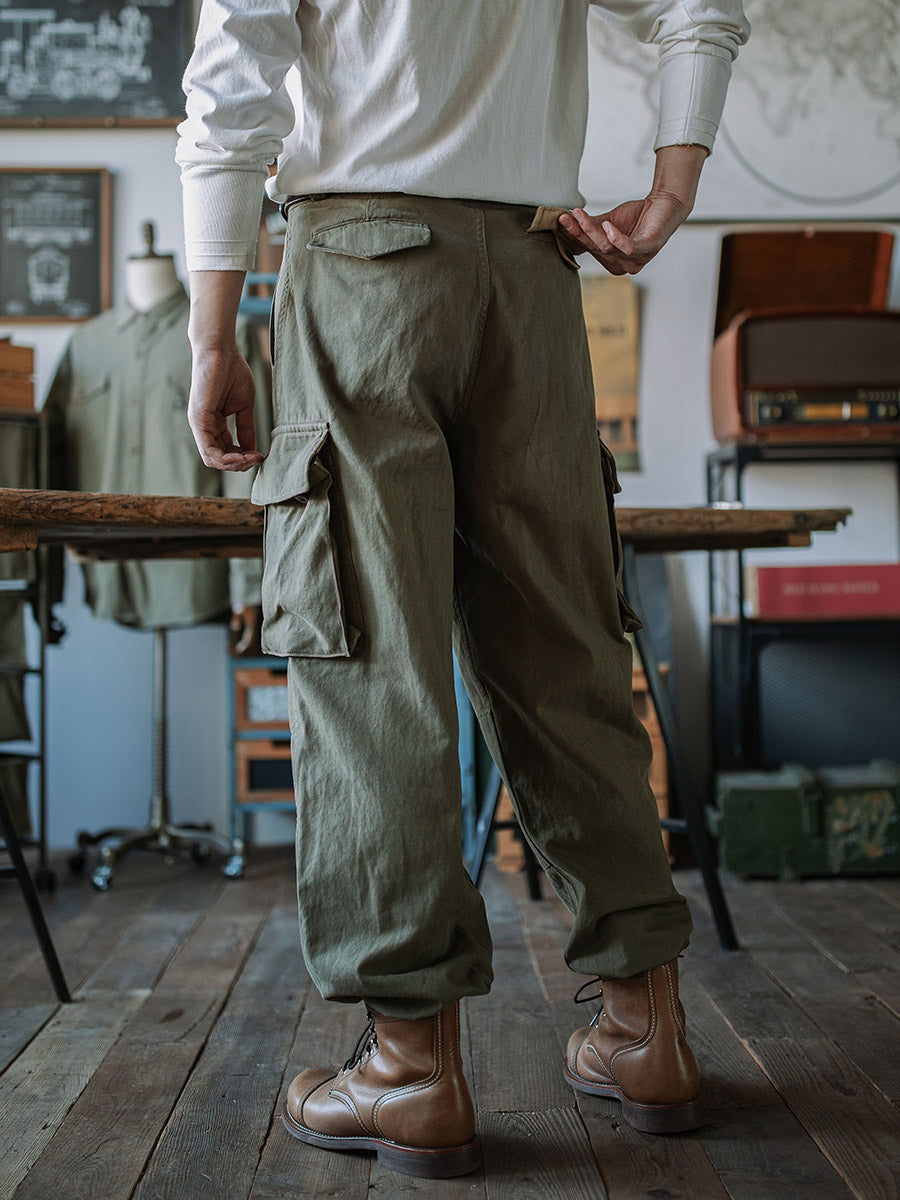 Roberta | Relaxed Fit Herringbone Twill Field Pants