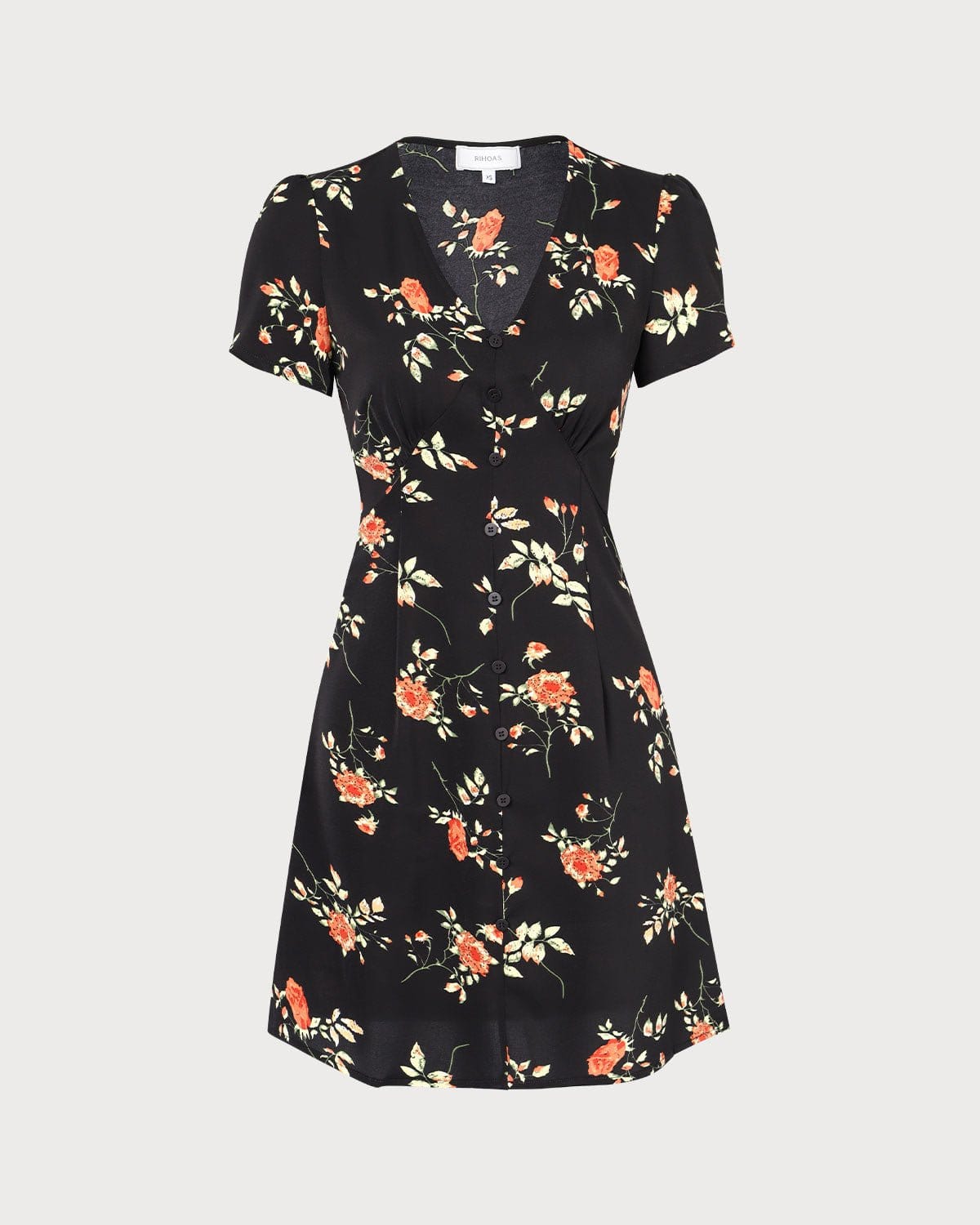 Ruth | V Neck Floral Button-Up Summer Mini Dress