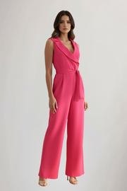 Sabine | Sleeveless V-Neck Tie-Waist Jumpsuit