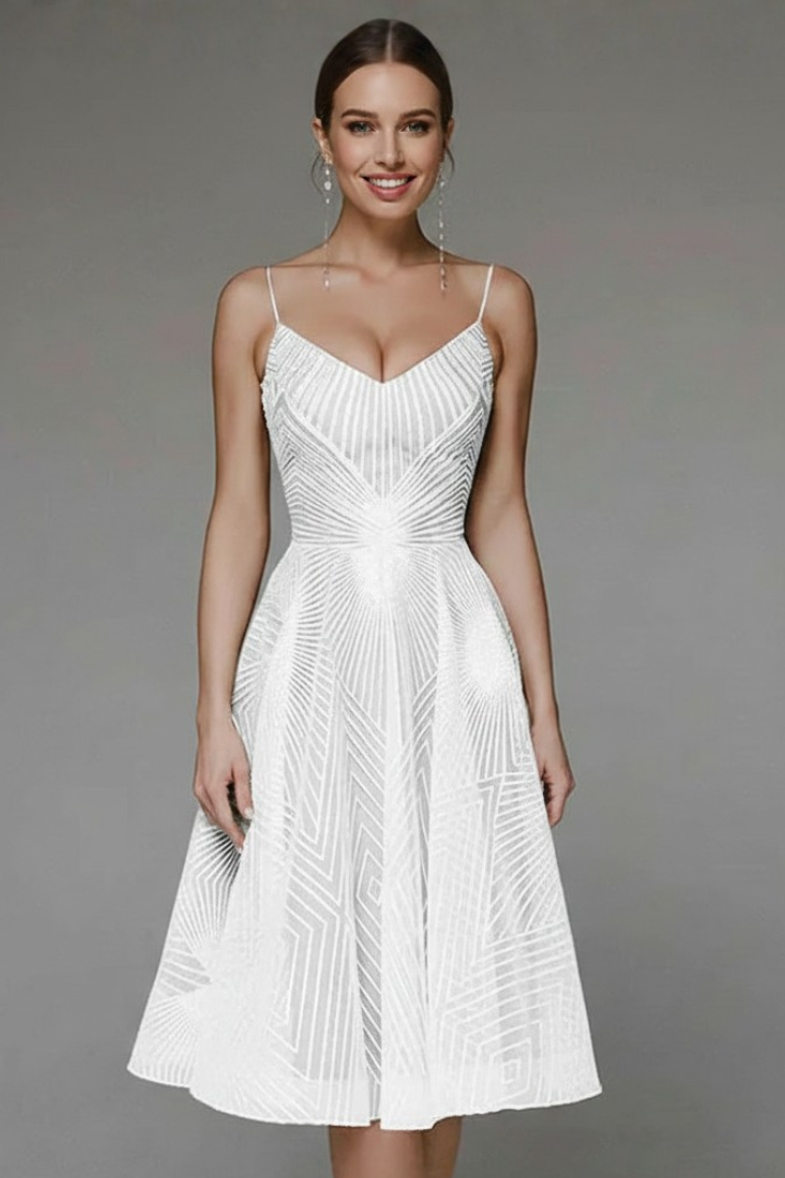 Savannah | Spaghetti Strap A-Line Midi Dress