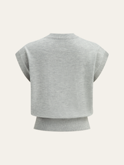 Sloane | Cap Sleeve Knit Sweater Vest