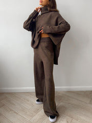 Solange | Relaxed Fit Turtleneck Knit Co Ord Set Women