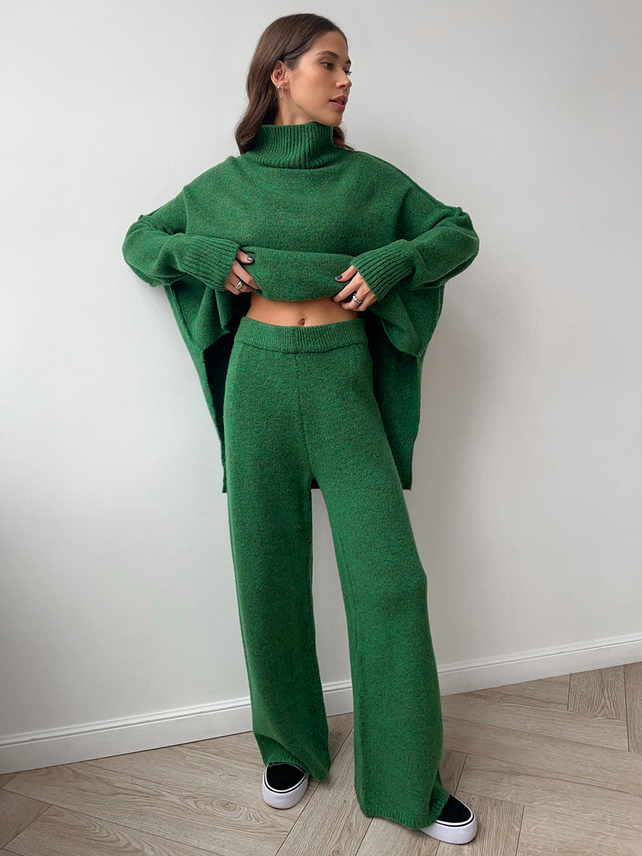Solange | Relaxed Fit Turtleneck Knit Co Ord Set Women