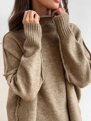 Solange | Relaxed Fit Turtleneck Knit Co Ord Set Women