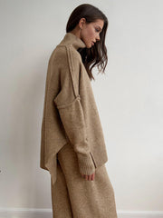 Solange | Relaxed Fit Turtleneck Knit Co Ord Set Women