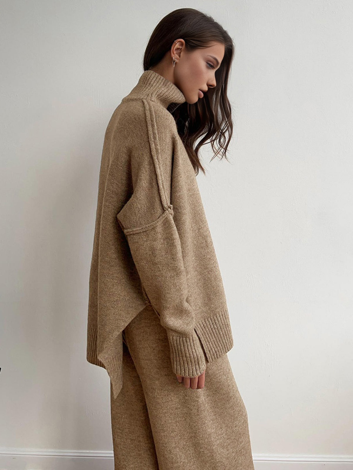 Solange | Relaxed Fit Turtleneck Knit Co Ord Set Women