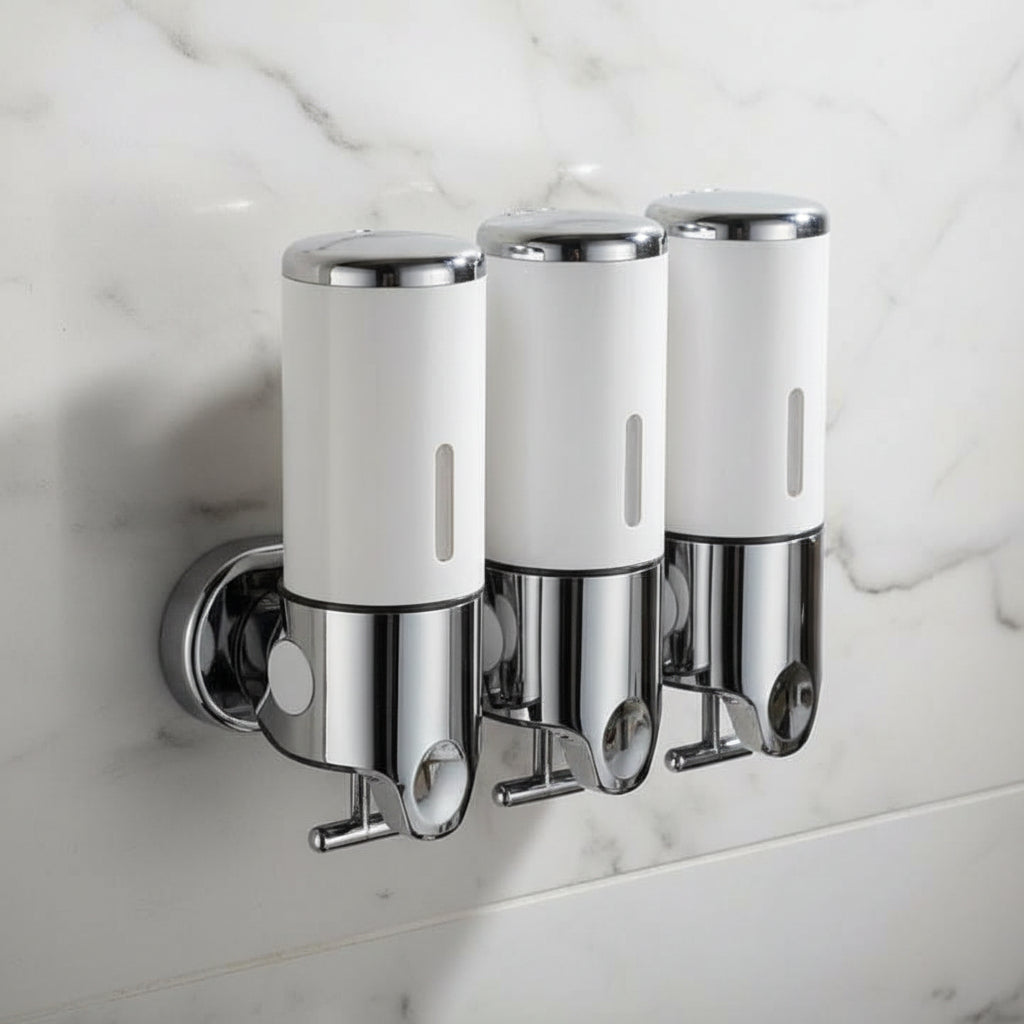 Stainless Steel Wall-Mounted Soap Dispenser with Even Dispensing – Ideal for Bathroom or Kitchen