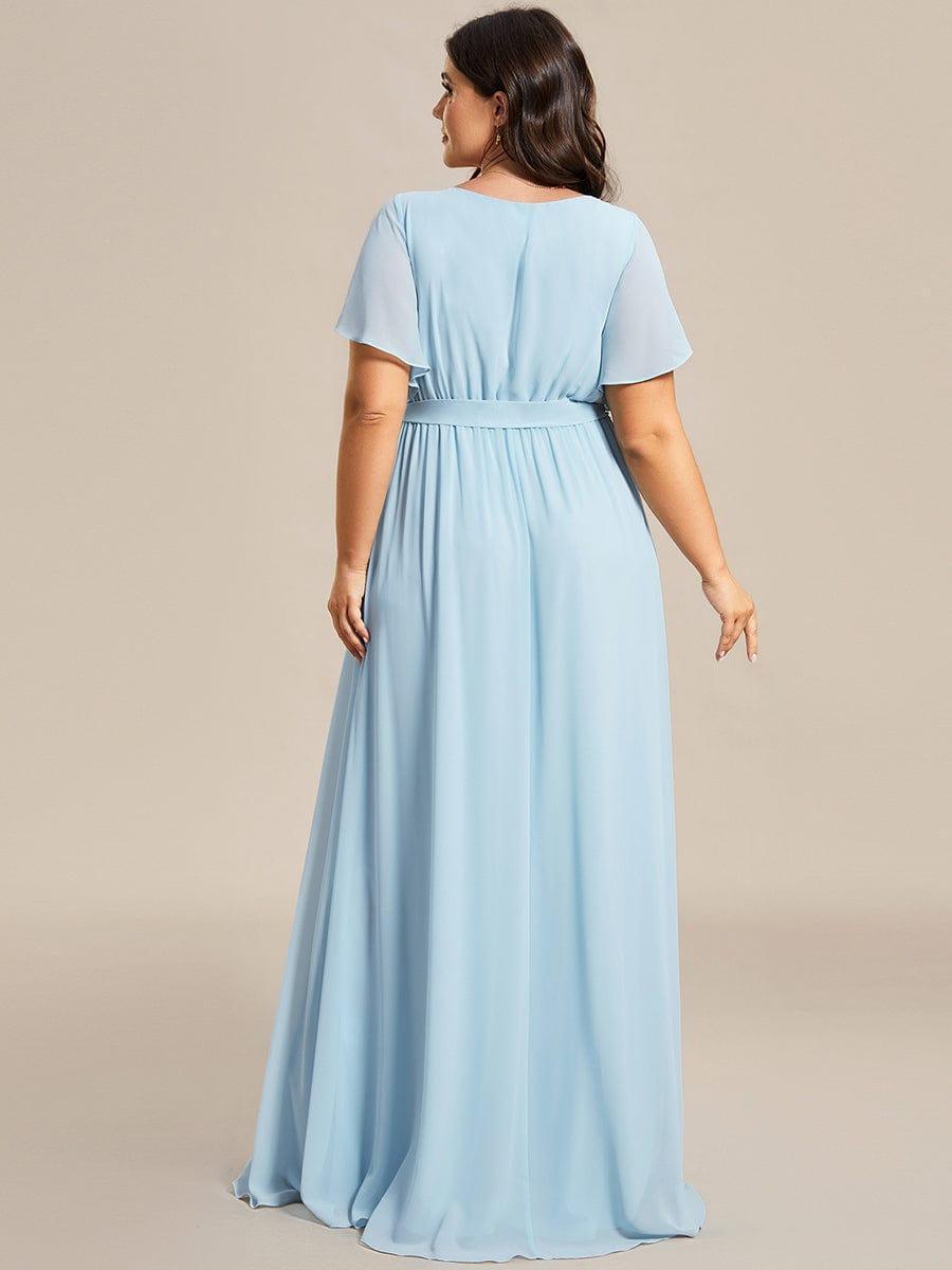 Stella | A-Line Fit V-Neck Flutter Sleeve Bridesmaid Dress