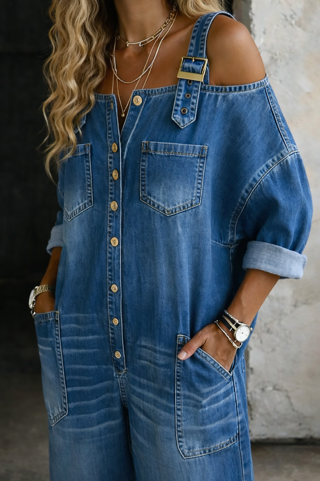 Summer | Off Shoulder Denim Dress