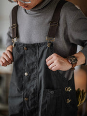 Sylvia | Relaxed Fit Canvas Utility Overalls