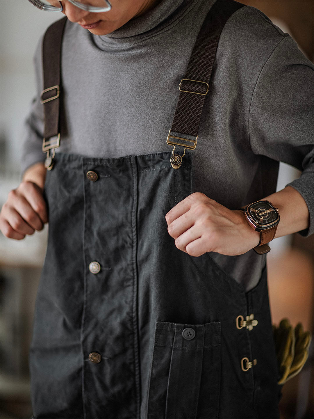 Sylvia | Relaxed Fit Canvas Utility Overalls