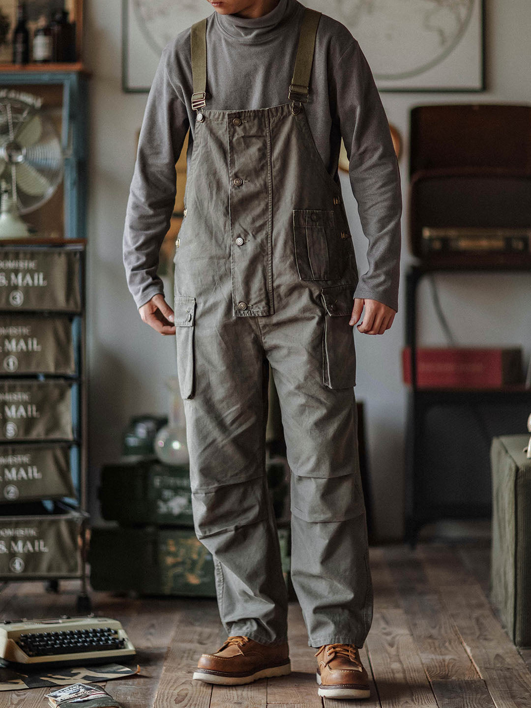Sylvia | Relaxed Fit Canvas Utility Overalls