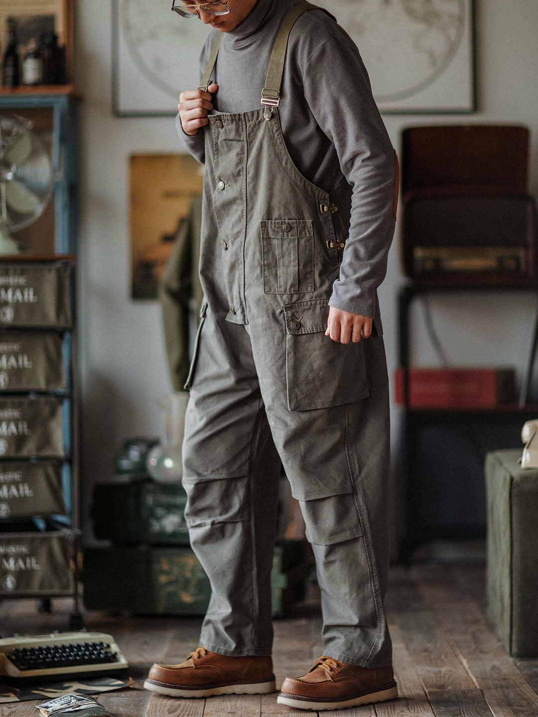 Sylvia | Relaxed Fit Canvas Utility Overalls