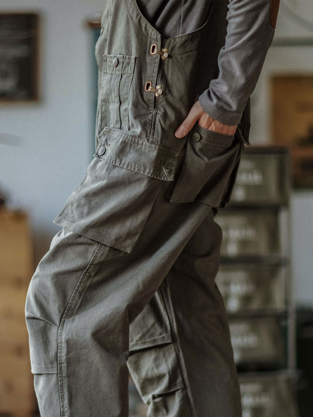 Sylvia | Relaxed Fit Canvas Utility Overalls