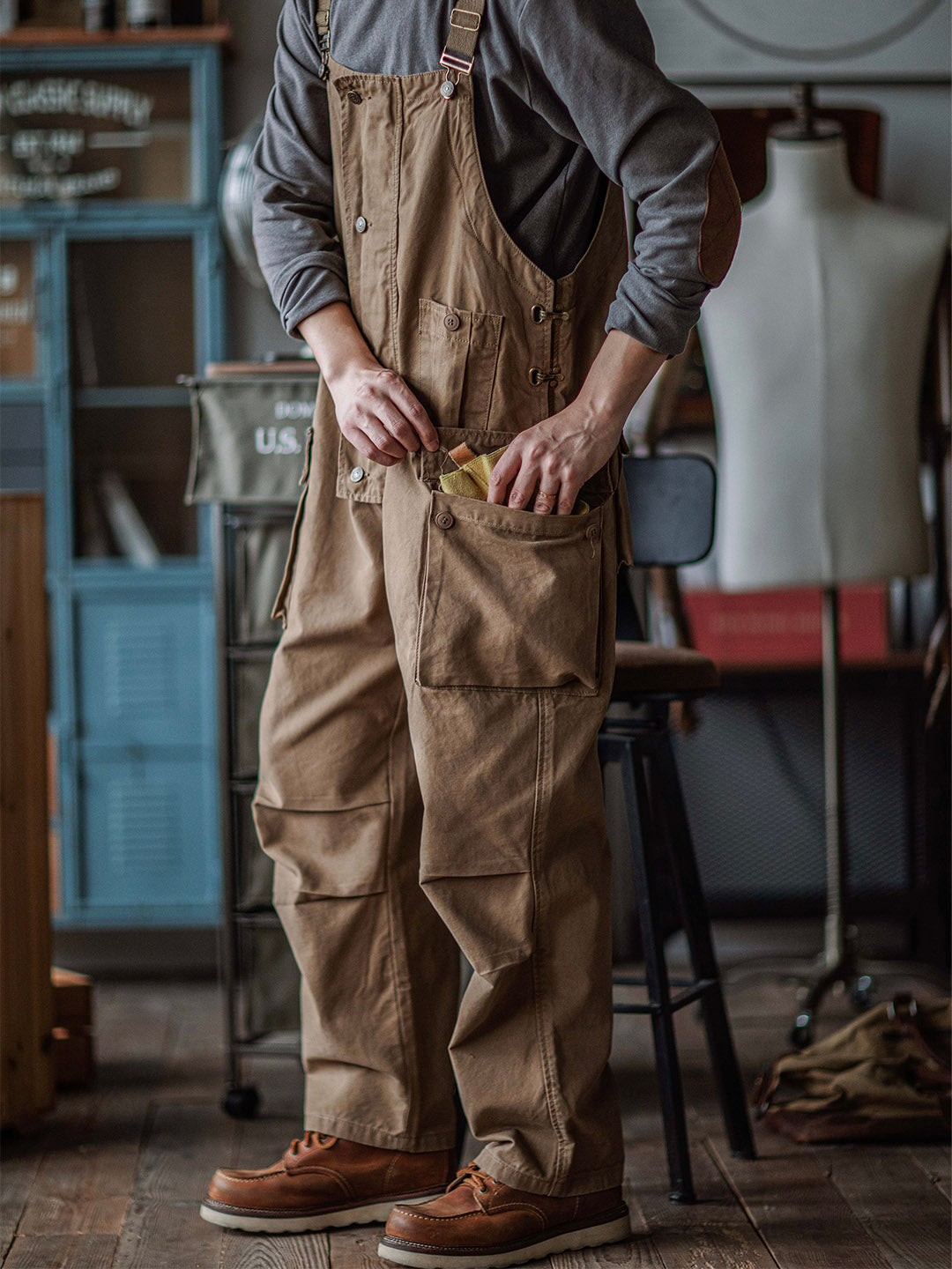 Sylvia | Relaxed Fit Canvas Utility Overalls