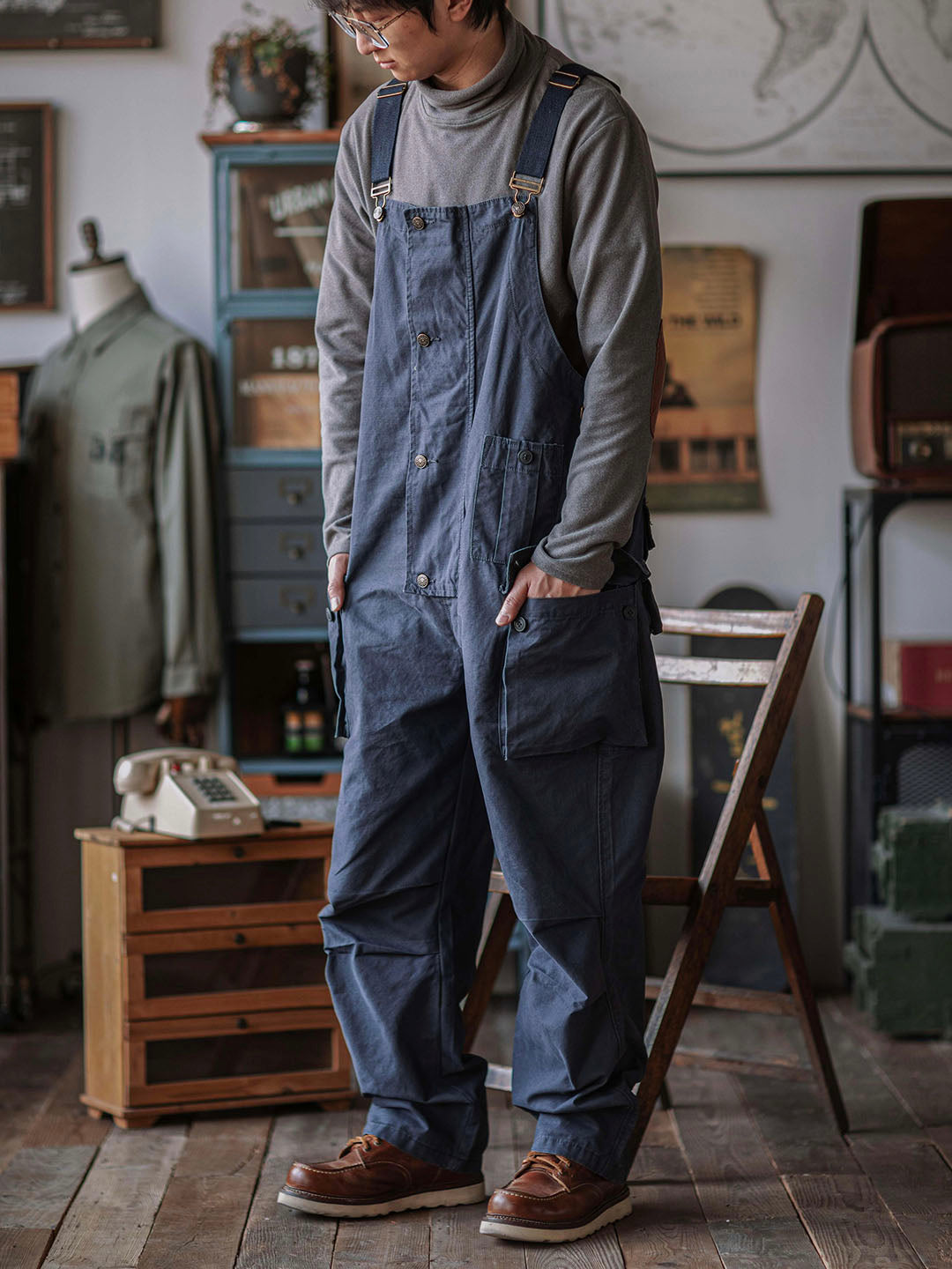 Sylvia | Relaxed Fit Canvas Utility Overalls