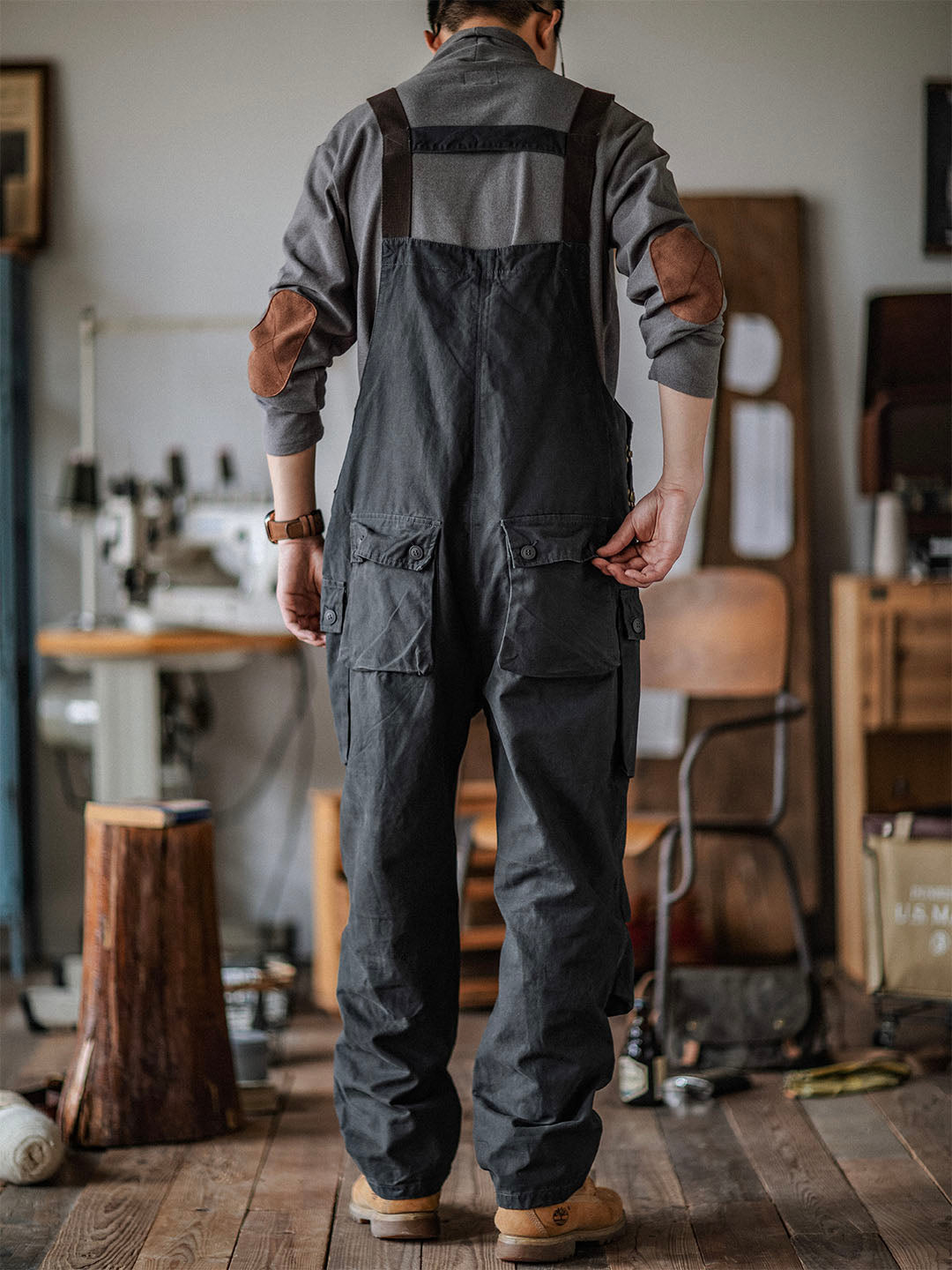 Sylvia | Relaxed Fit Canvas Utility Overalls