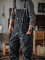 Sylvia | Relaxed Fit Canvas Utility Overalls