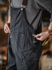 Sylvia | Relaxed Fit Canvas Utility Overalls