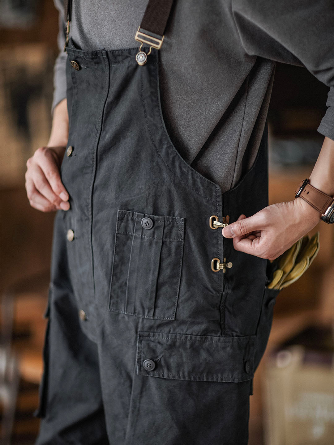 Sylvia | Relaxed Fit Canvas Utility Overalls