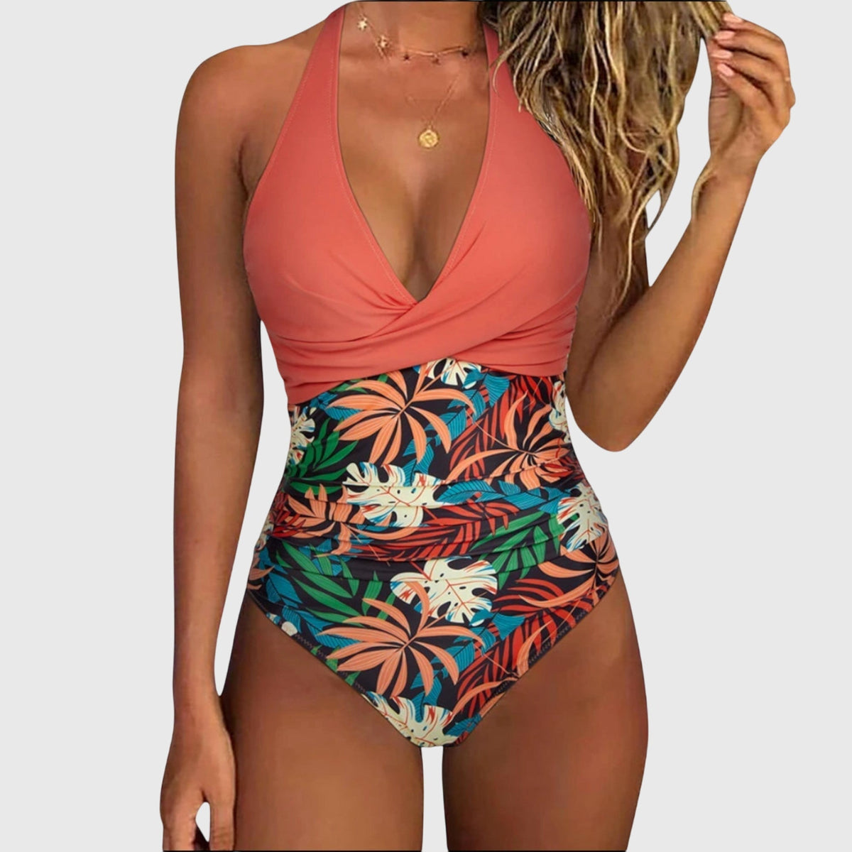 Sylvie | V-Neck Floral One-Piece Swimsuit