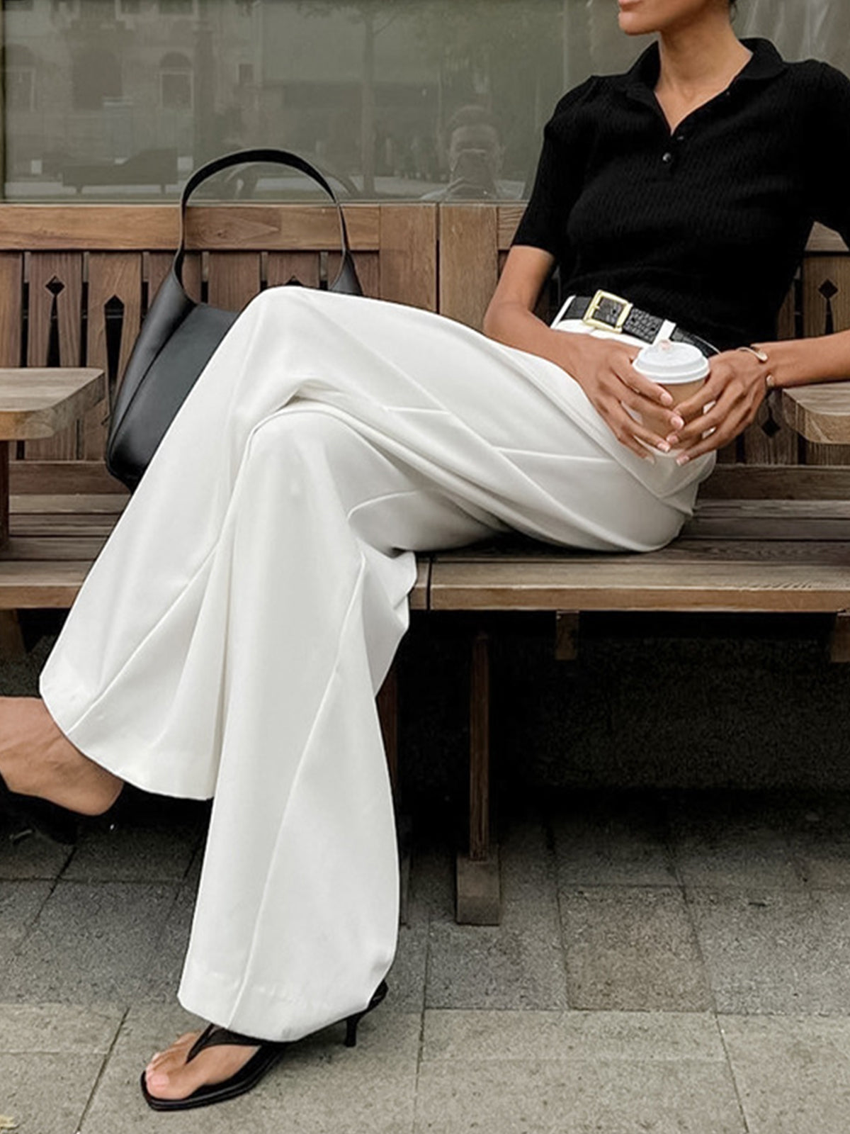 Tallulah | Solid Wide-Leg Palazzo Trousers
