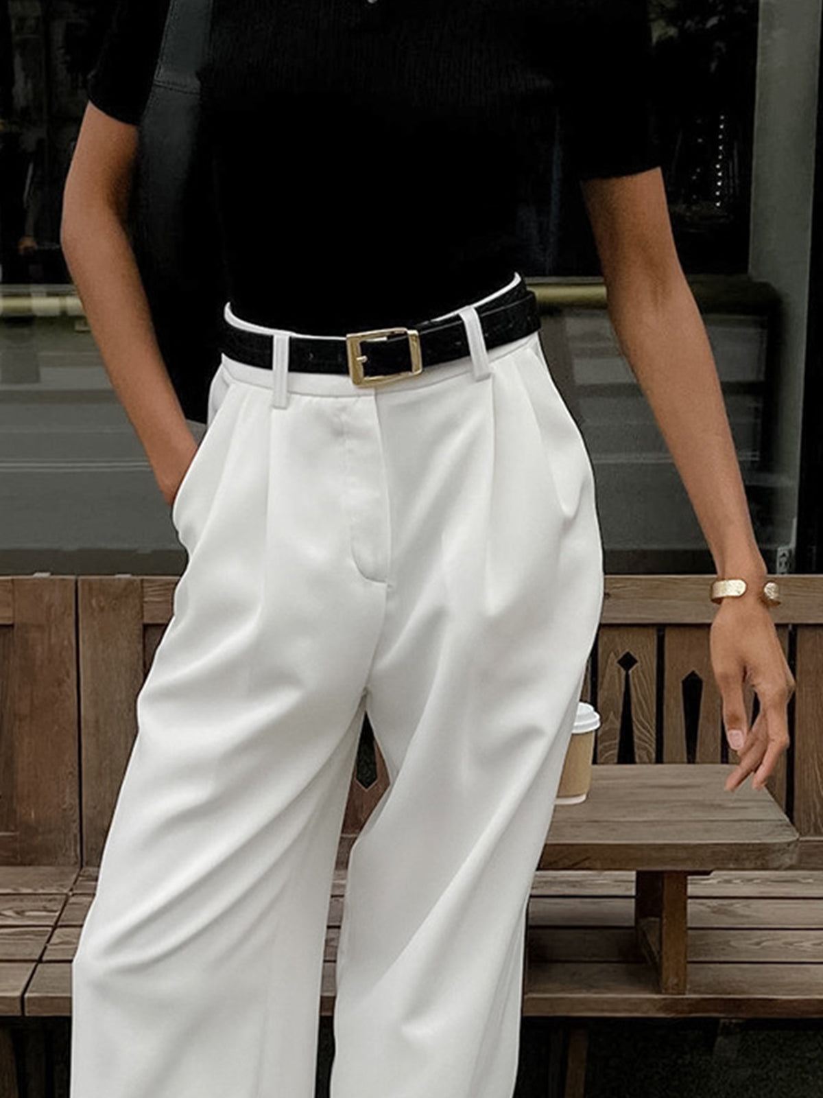 Tallulah | Solid Wide-Leg Palazzo Trousers