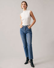 Tamara | Slim Fit Mock Neck Holiday Clothes Tank Top